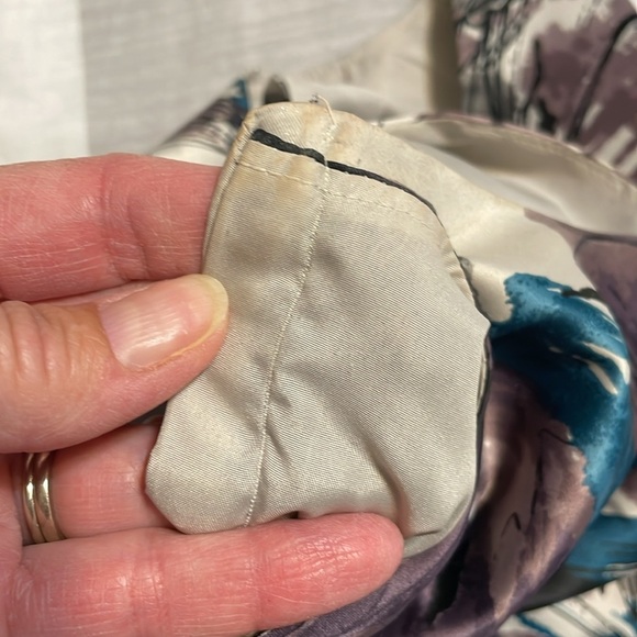 Lauren Conrad Belted Satin Print Fit n Flare Dress, 8 - Picture 10 of 10